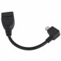 New 90 Degree Mini USB Male to USB 2.0 AF Adapter Cable with OTG Function 13CM