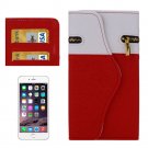 New Wallet Style Cross Leather Case with Lanyard & Card Slots for iPhone 6 Plus