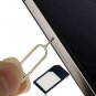 Sim Card Tray Holder Eject Pin Key Tool + Micro Sim Adapter for iPhone 4/4S/3
