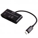 High Quality Card Reader + HUB for OTG Mobile Phone, Support SD / MMC / TF Card