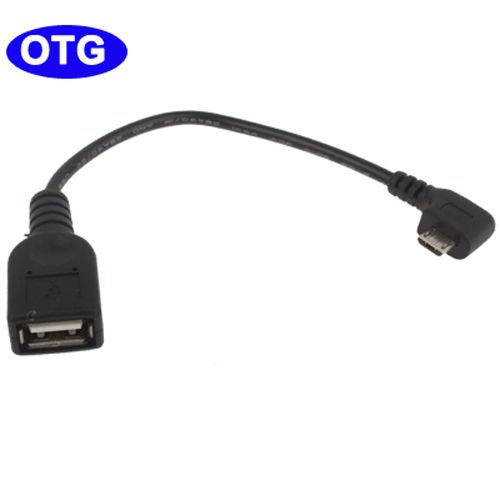 90 Degree Micro USB OTG Cable for Samsung Galaxy Tab/ Tab 2 Note S 2/ S 3 Black