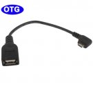 90 Degree Micro USB OTG Cable for Samsung Galaxy Tab/ Tab 2 Note S 2/ S 3 Black