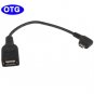 90 Degree Micro USB OTG Cable for Samsung Galaxy Tab/ Tab 2 Note S 2/ S 3 Black