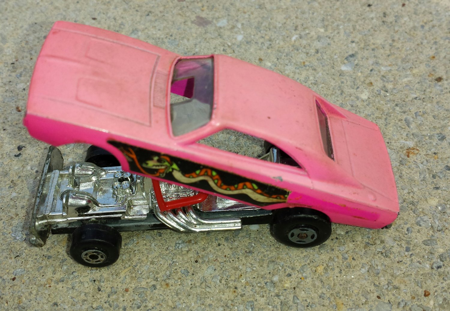 70s Matchbox Car Superfast No 70 Pink Dodge Dragster 1971 by Lesney