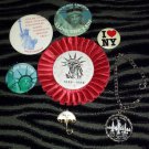 VTG 80s I LOVE NEW YORK & Statue of Liberty Centennial Patriotic USA Pinback Buttons Souvenirs Lot