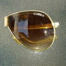 Vintage 80s Designer COBRA Mens Aviator Style Folding Sunglasses