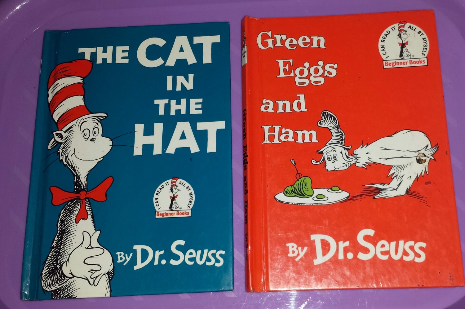 The Cat In The Hat and Green Eggs And Ham Dr Seuss Vintage Children's Books