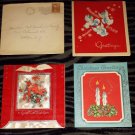 Vintage 1940s Christmas Greeting Cards Set of 3