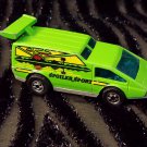 Vintage 70s HOT WHEELS Neon Green Spoiler Sport 1976 Hong Kong Diecast Toy Car Van