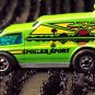 Vintage 70s HOT WHEELS Neon Green Spoiler Sport 1976 Hong Kong Diecast Toy Car Van