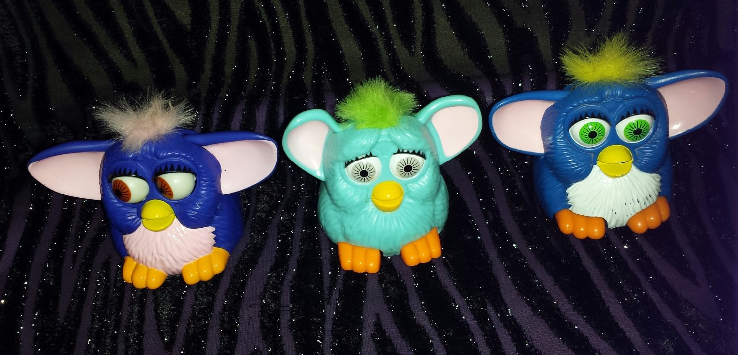 FURBY 1998 McDonald's Happy Meal Toys Lot of 3