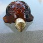 Vintage 70s AVON Treasure Turtle Charisma Cologne Amber Glass Decanter Collectible