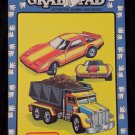 RARE Vintage 1990 MATCHBOX Grab Pad GIANT 11 x 17 Coloring Book Activity Pad MINT