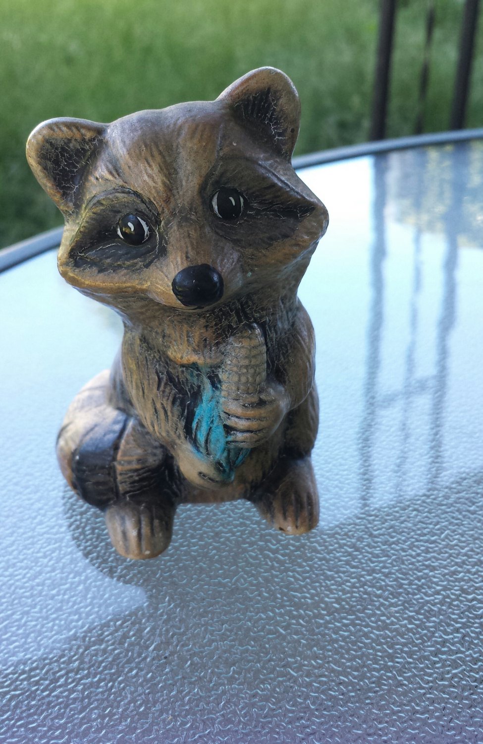 Vintage Ceramic Raccoon Figure Figurine Knicknack