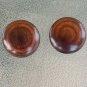 Vintage Natural Wood Grain Round Button Pierced Earrings