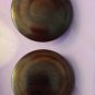 Vintage Natural Wood Grain Round Button Pierced Earrings