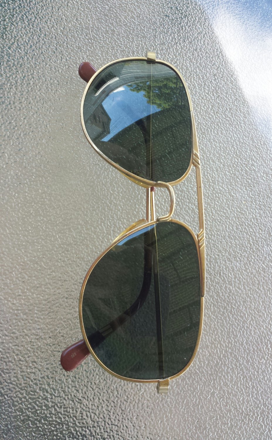 Vintage 1970s Mens Aviator Style Tinted Sunglasses