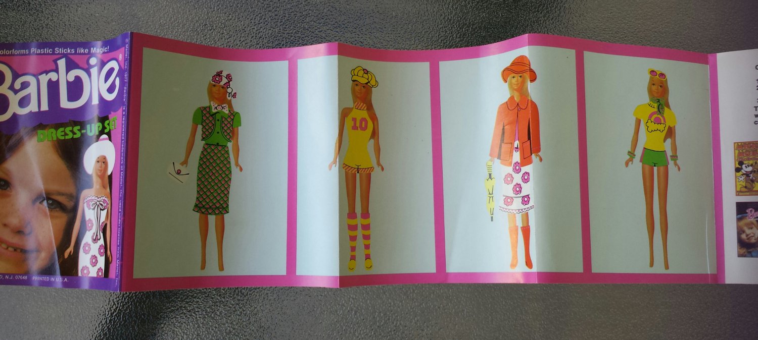 Vintage 70s Barbie Colorforms Dress Up Set 1977 Complete w/ Box and ...