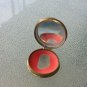 Vintage Antique 1930s 1940s Red Rouge Mirrored Cosmetic Brass Compact vintage vanity