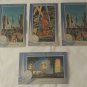 Vintage 1939 New York World's Fair Linen Souvenir Postcards Lot of 4 UNUSED UNPOSTED