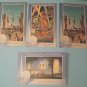 Vintage 1939 New York World's Fair Linen Souvenir Postcards Lot of 4 UNUSED UNPOSTED