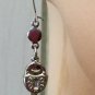 Vintage 70s 80s Mini Padlocks Dangle Silver Tone Pierced Novelty Fashion Earrings