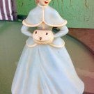 Vintage Holland Mold Victorian Lady Figure Hand Painted Ceramic Large 9" Figurine