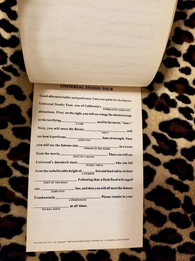 Vintage MAD LIBS Book No 12 1980 by Roger Price & Leonard Stern UNUSED