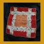 Vintage 1940s 1950s Fall Colors Floral Print Handkerchief Hanky