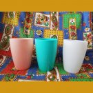 Vintage Groovy 60s Steri-Lite Set of 3 Assorted Colors Plastic Cups 8 oz.