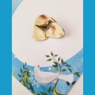 Vintage Handcrafted Hand Painted Spotted Sandpiper Bird Seashell Pin Brooch