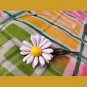 Vintage 60s Signed Original by Robert Metal Painted Enamel Flower Pin Brooch Choker Necklace