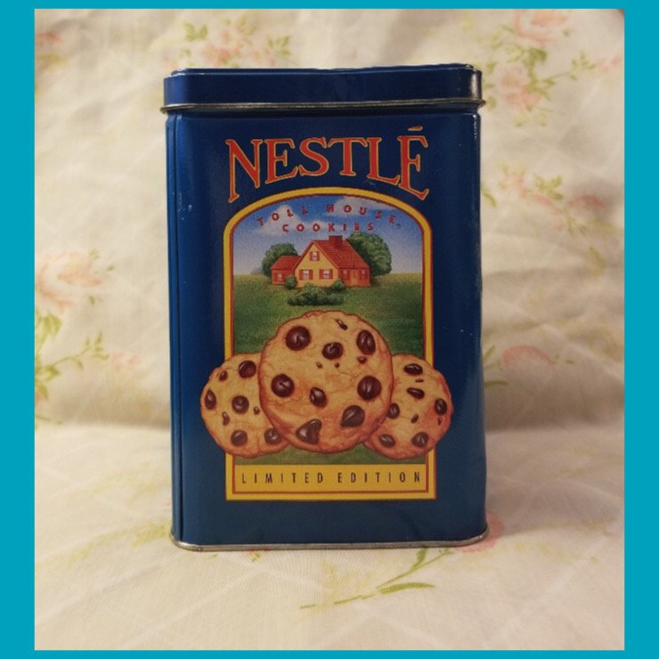 Vintage Nestle Toll House Cookies Limited Edition Collectible Metal Tin Canister
