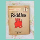 Bennett Cerf’s Book Of Riddles 1960 Dr. Seuss Book Club Edition Hardcover VTG Children’s Book