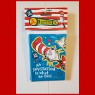 Vintage Retro Dr. Seuss The Cat In The Hat 8 Party Invitations NIP MINT
