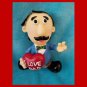 Vintage I LOVE DAD Gentleman Holding Red Heart Figurine Fatherâs Day