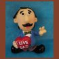 Vintage I LOVE DAD Gentleman Holding Red Heart Figurine Fatherâ��s Day