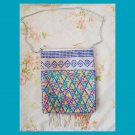 Vintage 60s 70s Multicolor Beaded Fringe Boho Purse