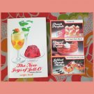 Vintage 70s The New Joys of Jell-O Recipe Book Hardcover Cook Book + BONUS Recipe Cards!