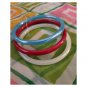 Vintage 90s Y2K Retro Red White & Blue Glass Bangle Bracelets set of 3