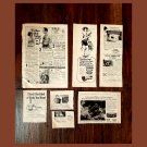 Vintage 1960s MCM ADS Advertisements Ephemera Mixed Lot of 7 Clippings arts & crafts