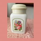 Vintage 70s Avon Country Garden Bird of Paradise Foaming Bath Oil Milk Glass Decanter *empty