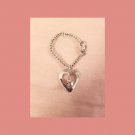 Vintage Signed Coro Silver Tone Heart Bell Pendant Baby’s Child’s Bracelet