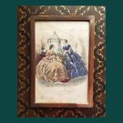 Antique 19th Century Journal de Demoiselles French Victorian Paris Fashion Framed Art Print