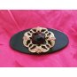 Vintage Glam 80s Elegant Acrylic Black Prism Ornate Brooch Pin