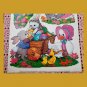 Vintage 90s Easter Bunny Theme Window Clings Decorations 1 LARGE sheet