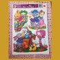 Vintage 90s Easter Bunny Theme Window Clings Decorations 1 LARGE sheet