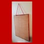 Vintage 90s Red Painted Flames Hanging Mirror in Wood Frame rocker biker bar