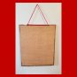 Vintage 90s Red Painted Flames Hanging Mirror in Wood Frame rocker biker bar
