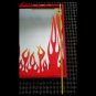 Vintage 90s Red Painted Flames Hanging Mirror in Wood Frame rocker biker bar